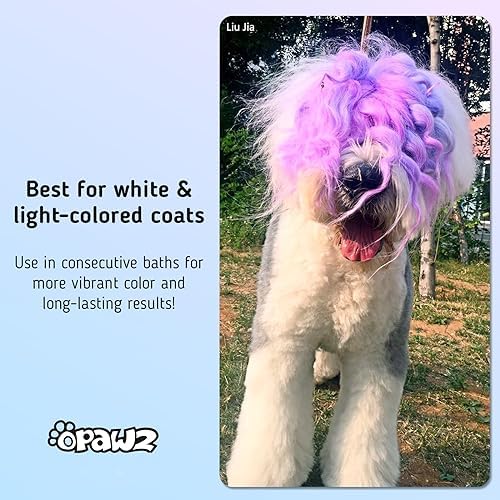 OPAWZ Pet Color Depositing Mask, 2-in-1 Semi-Permanent Dog Hair Dye and Hair Treatment, Pet Hair Dye for Dogs Cats and All Pets Can be Bathed (Sky Blue, 6.76 fl.oz / 200mL) - Image 4