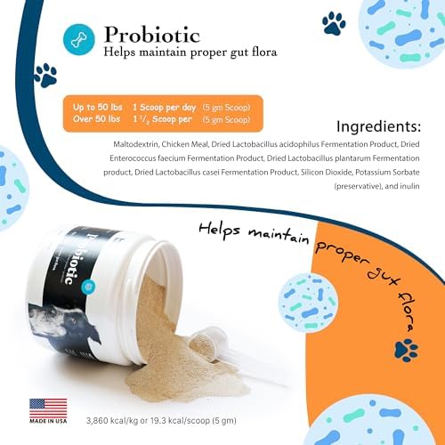 Probiotic and Prebiotic Powder for Dogs - Diarrhea Treatment and Gas Relief Supplement - Immune Health and Digestive Supplies - Stool Hardener Support for Pets - Image 2