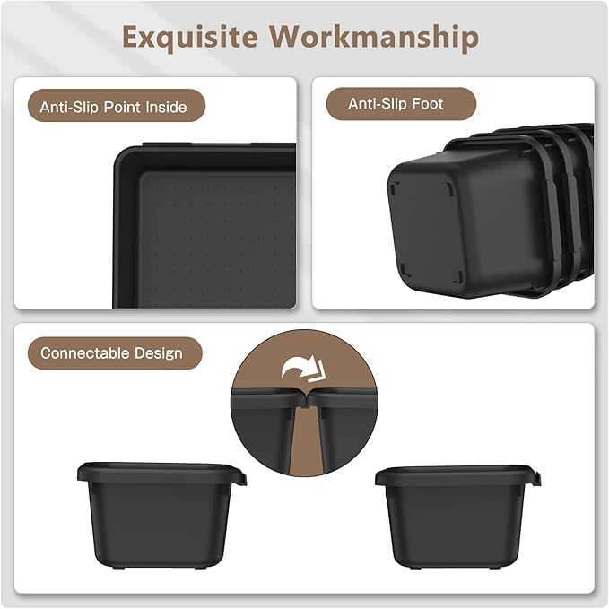 A-LUGEI【Large Size】【5 Pcs】 Tool Box Organizer Tray Divider【Single Size】 Desk Drawer Organizer Bin, Garage Organization and Storage Toolbox for Rolling Tool Chest Cart Cabinet WorkBench Part Widget - Image 5