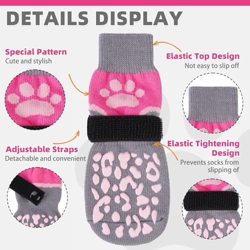 KOOLTAIL Dog Socks for Hot/Cold Pavement to Prevent Licking Paws for Hardwood Floors,Anti Slip,Pet Boots&Paw Protector with Grippers,Puppy Shoes Booties for Small Medium Large Senior Dogs - Image 4