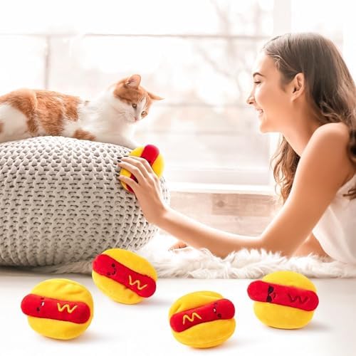 L1rabe Hot Dog Catnip Toys for Cats- Kitten Birthday Gifts for Cat Lovers - Image 4