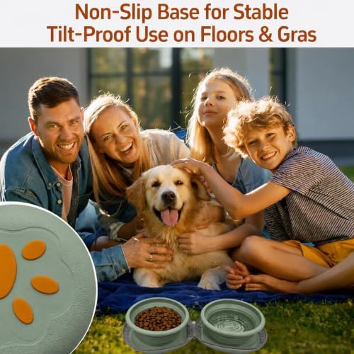 2-in-1 Collapsible Dog Travel Bowl Portable Silicone Carabiner - Image 6