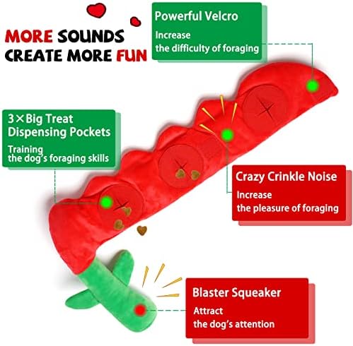 lilfrd Rose Valentines Day Dog Toy, Squeaky Crinkle Puzzle Gift for Dogs - Image 5