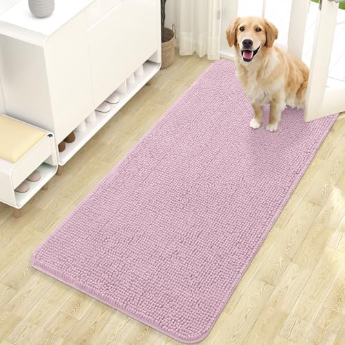 OLANLY Dog Door Mat for Muddy Paws 47x24, Super Absorbent Chenille Mud Mat by OLANLY