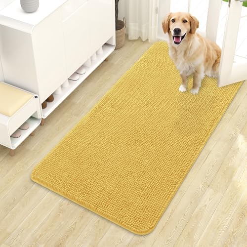 OLANLY Dog Door Mat for Muddy Paws 44x24, Super Absorbent Chenille Mud Mat by OLANLY