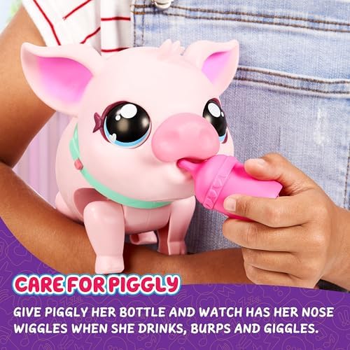 Little Live Pets My Pet Piggly the Toy Pig, Interactive Walking Pig Toy with 25+ Sounds and Detachable Leash, Pigs Toys for Kids of Ages 5+ - Image 4