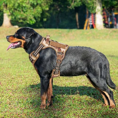 Beebiepet Tactical No Pull Dog Harness with Leash, Large, Desert Camo - Image 2