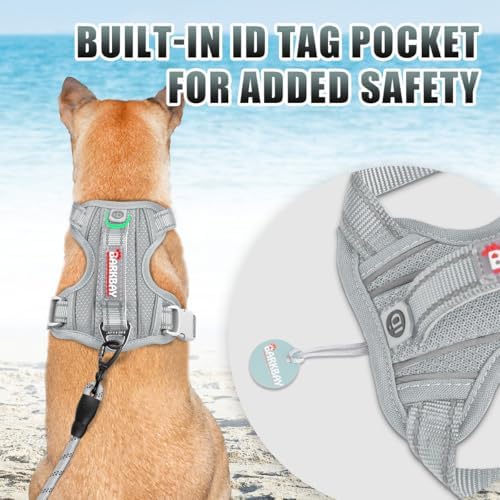 BARKBAY Dog Harness for Medium Sized Dog No Pull Dog Vest ID Tag Pocket - Image 2