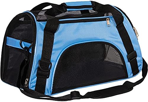 MuchL Pet Carrier Cat Cattier Soft-Sided Carriers for Small Medium Cats Dogs Puppies Pet Carrier Airline Approved Cat Dog Pet Travel Carrier (Medium, Blue) by MuchL