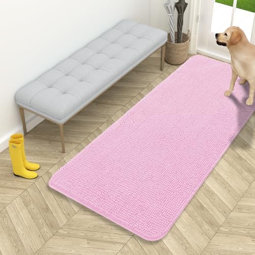OLANLY Dog Door Mat for Muddy Paws 54x24, Super Absorbent Chenille Mud Mat by OLANLY