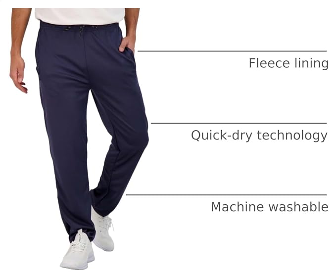 3 Pack Men's Mesh Open Bottom Sweatpants Active Athletic Workout Gym Pocket | Available in Big & Tall, Uncuffed, Elastic Waistband, Drawstring, Straight Leg, Running, Jogging, Exercise, Training, Sports - Image 4