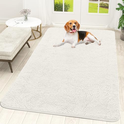 OLANLY Dog Door Mat for Muddy Paws 70x46, Super Absorbent Chenille Mud Mat by OLANLY