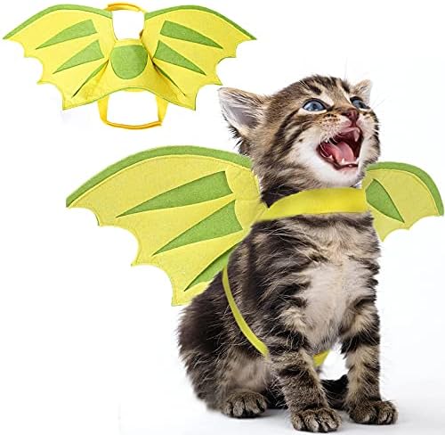 Dragon Wings for Dogs Cats, Dog Halloween Costumes- Funny Pet Dog Costume Wings for Party, Dinosaur Theme Wings Christmas Cosplay Cat Small Medium Puppy Photo Props Dress up Accessories by Coppthinktu