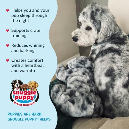 Snuggle Puppy Heartbeat Toy, Calming Comfort, Breed Buddies Blue Merle - Image 4