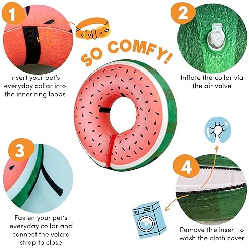 BENCMATE Inflatable Dog Cone Collar Alternative After Surgery Medium - Image 2