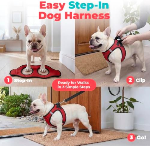 Voyager Step-in Air Dog Vest Harness - Red/Black Trim, XX-Small - Image 3