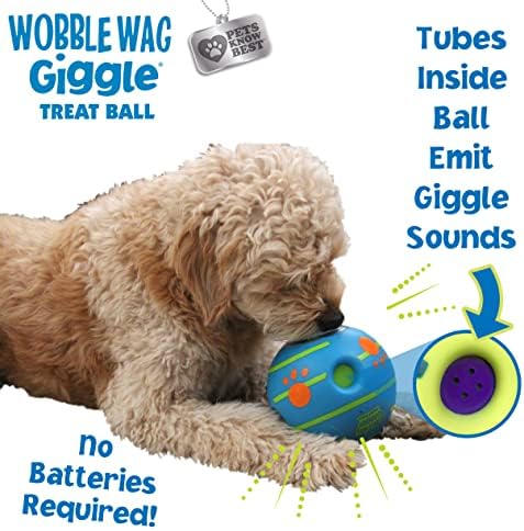 Wobble Wag Giggle Treat Ball- Interactive Dog Toy & Treat Dispenser, Fun Giggle Sounds When Rolled or Shaken, Great for Dogs! Pets Know Best - Image 5