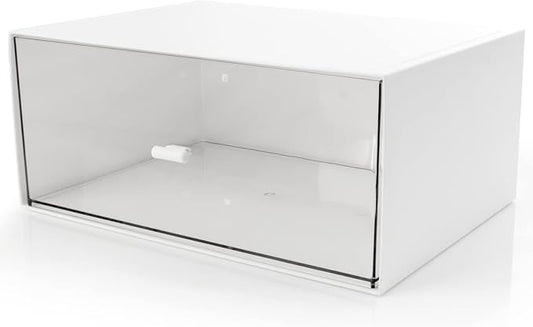 Desk Drawer Organizer, Stackable Storage Drawers, Plastic White Desk Organizers Great for Makeup Storage Bathroom Organization Accessories Etc - Large 1 Drawers (White) by kulusion
