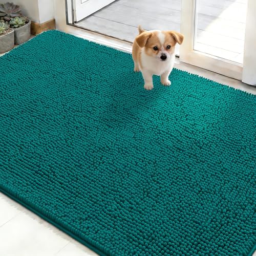 OLANLY Dog Door Mat for Muddy Paws 50x30, Super Absorbent Chenille Mud Mat by OLANLY