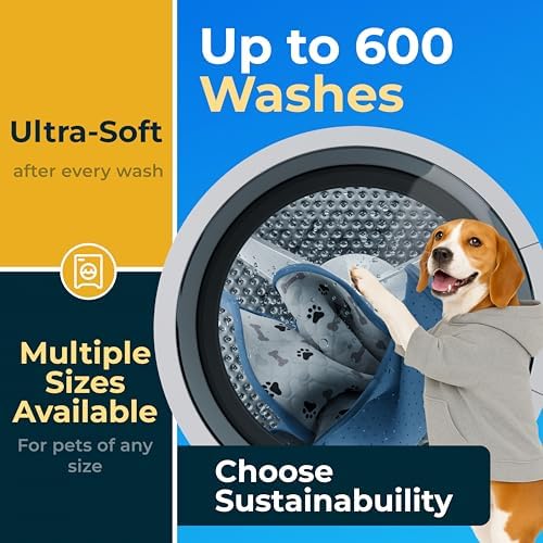 GREEN LIFESTYLE Washable Pee Pads for Dogs - Waterproof Reusable Puppy Pads with Anti-Slip Backing, Pet Training Pad for Puppy Playpen, Crate, Whelping Box, Potty Training (Pack of 6 - 30x34) - Image 2