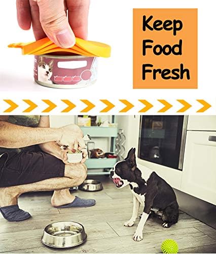 Comtim Pet Food Can Cover Silicone Can Lids for Dog and Cat Food(Universal Size,One fit 3 Standard Size Food Cans),Multi-colored - Image 6