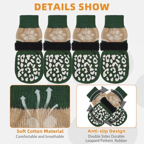 KOOLTAIL Dog Socks for Hot/Cold Pavement to Prevent Licking Paws for Hardwood Floors,Anti Slip,Pet Boots&Paw Protector with Grippers,Puppy Shoes Booties for Small Medium Large Senior Dogs - Image 3