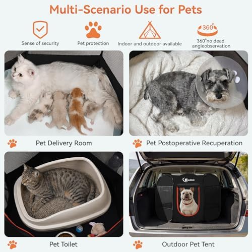 Siedihit Dog Playpen, Puppy Pet Playpens Indoor for Medium Dogs Tent - Image 4