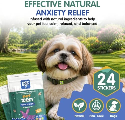NATPAT Pet Zen Calming Patches for Dogs, Non-Medicated, 24 Count - Image 2