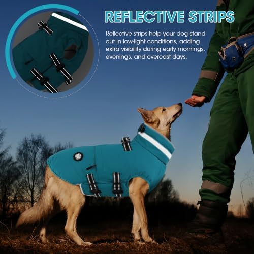 Dogcheer Dog Jackets for X-Large Dogs, Dog Coat with Built-in Harness - Image 7