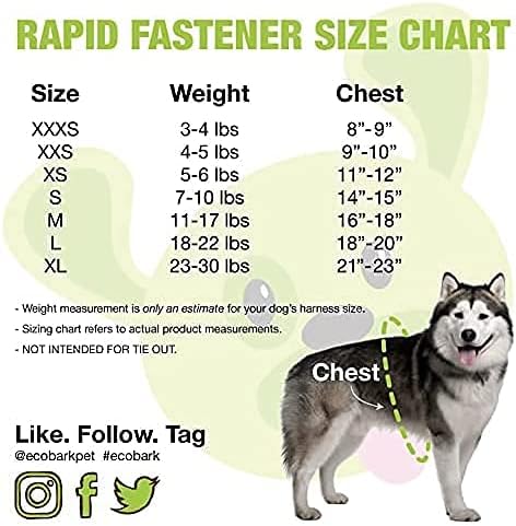EcoBark Rapid Fastener Super Comfort Fully Adjustable Double Padded Step in Dog Harness (XXS, Purple) - Image 5