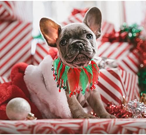 Cat Christmas Costume Suit, Hmxpls Small Dogs & Cats Tutu Collar and Green Shiny Hat Cute Costume Suit Kitten Outfit Clothing for Birthday Party Thanksgiving Christmas Holiday - Image 6