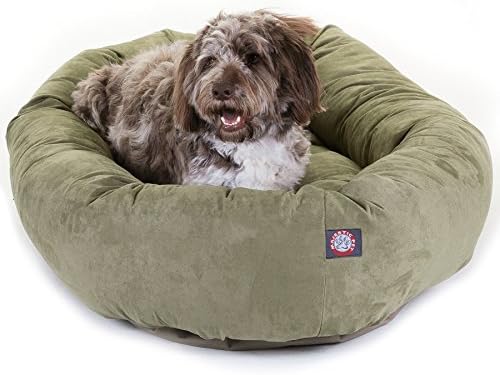 Majestic Pet Suede Calming Dog Bed, 52 Inch X-Large, Round, Washable, Sage by MajesticPet