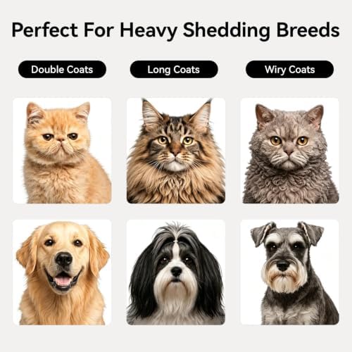 aumuca Undercoat Rake for Dogs, Deshedding & Dematting Comb for Cats, Horse - Image 2