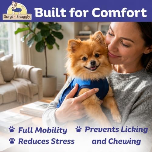 Surgi Snuggly Dog Surgery Recovery Suit, Cone Alternative, Spay/Neuter ML - Image 5