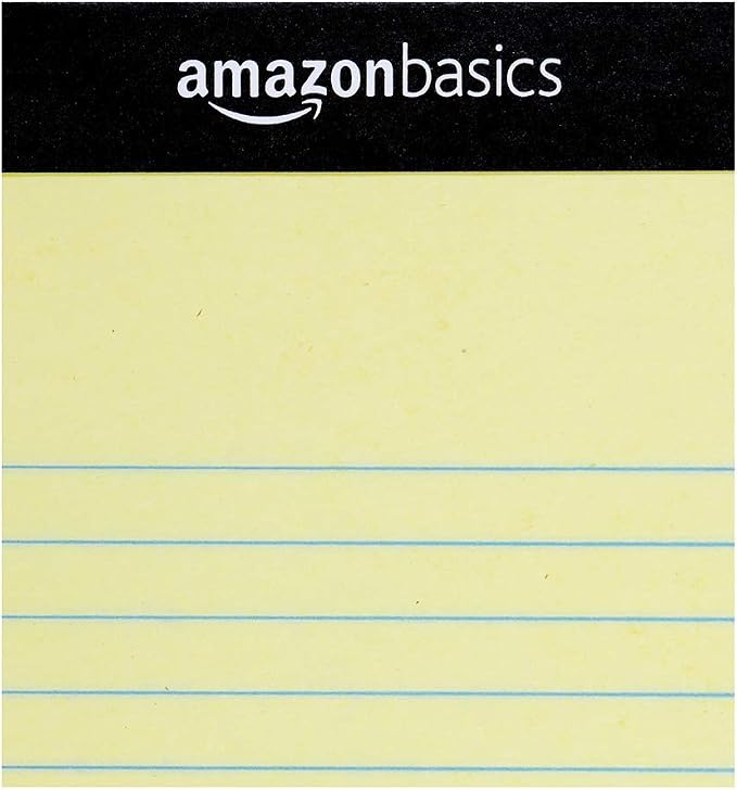 Amazon Basics Legal/Wide Ruled 8.5 x 11.75 inch Legal Pad, Canary, 72 Count (Pack of 12), 50 sheets per pad, 6 packs per carton - Image 7