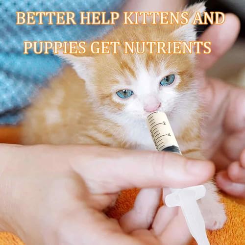 Pet Feeding Syringe with Soft Silicone Nipples, Newborn Nursing Feeder for Kittens, Puppies, Rabbits, Small Animals(10ml+30ml+2 Nipples) - Image 5