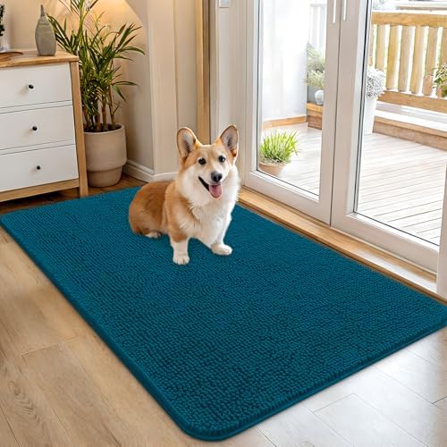 OLANLY Dog Door Mat for Muddy Paws 45x27, Super Absorbent Chenille Mud Mat by OLANLY