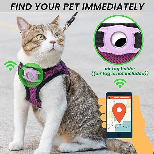 Dog Harness with AirTag Holder & 5 ft Leash Set for Small Dogs - Image 3