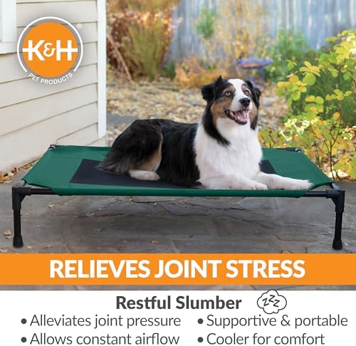 K&H Outdoor Elevated Dog Bed for Medium & Large Pets, Green, Large 42x30in - Image 5