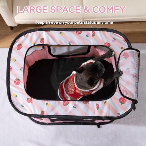 XRG Foldable Pet Cat Playpen,Indoor Cat cage Crates S(27.6"x21.7"x17.7") - Image 4