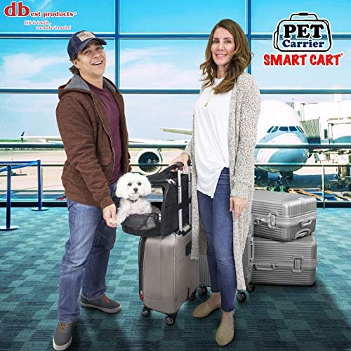 dbest products Pet Smart Cart Carrier, Medium, Black, Soft Sided Collapsible Folding Travel Bag, Dog Cat Airline Approved Tote Luggage Backpack - Image 6
