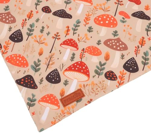 PTDECOR Black Fall Dog Bandana, Pumpkin Mushroom Design Dog Scarf, Small - Image 6