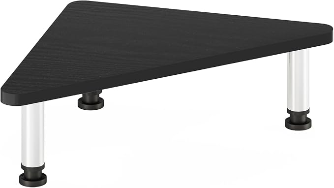 Furinno Turn-N-Tube Corner Monitor Riser Stand with Stainless Steel Tubes, Americano - Image 5