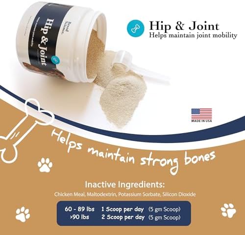 Hip and Joint Food Supplement for Dogs, Large Breeds- Glucosamine and Chondroitin Powder with Green Lipped Mussel - Pain, Inflammation Relief with Vitamins - Senior Health Supplies for Arthritis - Image 3