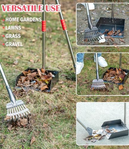 FUSBUNTY Dog Pooper Scooper Set, Heavy Duty Stainless Steel Rake & Spade - Image 6