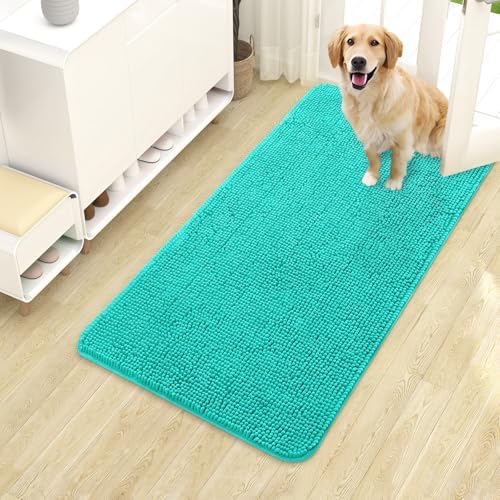 OLANLY Dog Door Mat for Muddy Paws 40x24, Super Absorbent Chenille Mud Mat by OLANLY