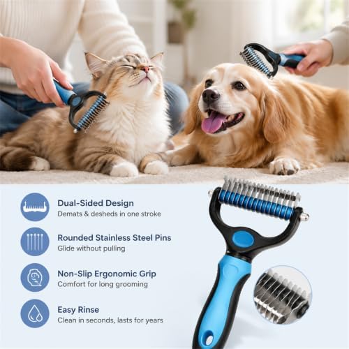 Pet Pro 2-in-1 Double-Sided Pet Grooming Tool, Pet Hair Remover - Image 3