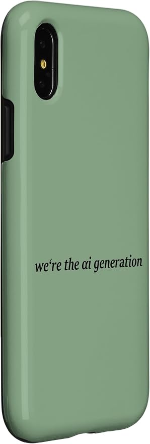 iPhone X/XS "WE'RE THE AI GENERATION" Clever Gen Alpha Minimal Lettering Case - Image 3