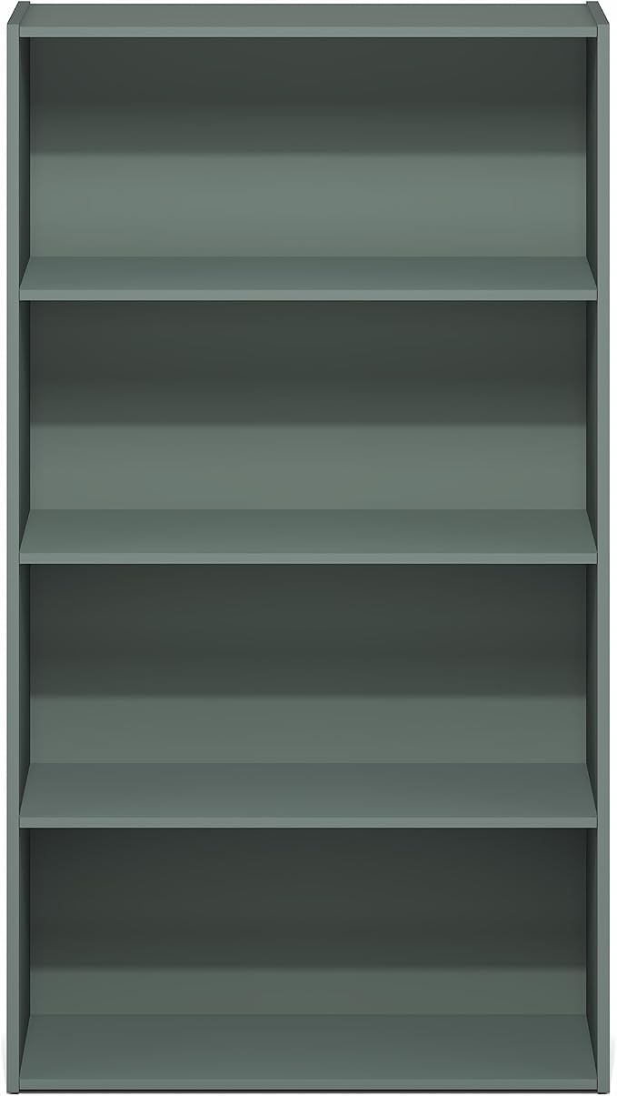 Furinno PASIR Book Shelf, 3-Tier Bookshelf, Storage Shelves Bookcase, 9.7 x 23.7 x 31.5, for Living Room, Bedroom, Home Office, Sage Green - Image 8