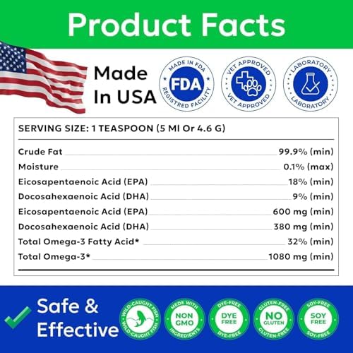 Omega 3 Fish Oil Liquid Supplement for Dogs - Wild Alaskan Salmon Oil - Image 5